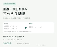 CSVの重複・表記ゆれを整理します イメージ1