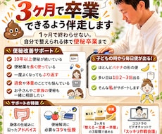 長年の便秘を3ヶ月で卒業できるよう伴走します イメージ1