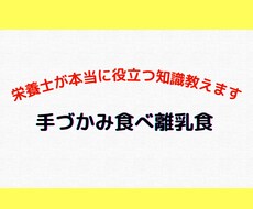 離乳食のお悩み解決サポートいたします 手づかみ離乳食でお悩み解決！！