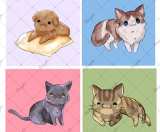 ペットや好きな動物のデフォルメアイコン描きます イメージ1