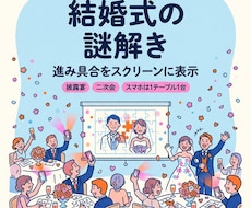 スクリーンと連動する結婚式の謎解きを作ります 各テーブルの進み具合をスクリーンに映せます｜披露宴・二次会