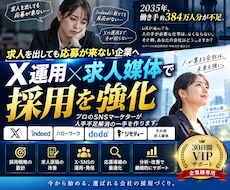 求人を出しても応募が来ない企業の採用を支援します X・Indeed・doda・他求人媒体で人手不足解消します
