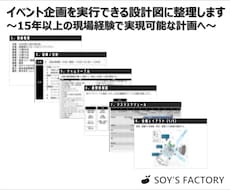 イベント企画を実行できる設計図に整理します 〜15年以上の現場経験で実現可能な計画へ〜