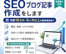 SEOブログ記事作成をします 買取系ビッグKW20位の運営実績。6ヶ月以上の運用に対応