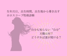 ホロスコープ鑑定で性格診断します 貴方も知らない“自分”を深く知ってみませんか？
