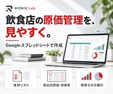 飲食店の原価管理表をスプレッドシートで作ります イメージ1