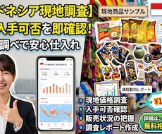 現地商品の市場調査をします インドネシア現地商品の調査をします