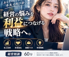 幅広い経営の悩みを60分で総合的に解決へ導きます イメージ1