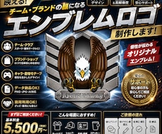 チーム・ブランドの顔になるエンブレムロゴ制作します イメージ1