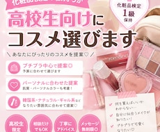 化粧品検定1級が高校生向けコスメ選びます