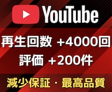 YouTubeの再生回数【4000回】増やします