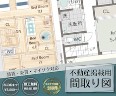 不動産掲載用の見やすい間取り図を作成します 不動産広告・チラシ・マイソク・賃貸募集用★ 先着5名様限定