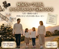 記念日を感動に変える！オリジナルムービー制作します 誕生日・旅行の思い出に贈り物を【歌詞×映像】で想いをカタチに