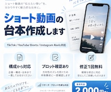 SNS・ショート動画の台本を作成します イメージ1