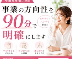小規模事業主向け｜方向性を90分で明確にします イメージ1