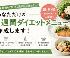 あなた専用のダイエット献立作ります イメージ1