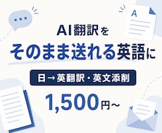 AI翻訳・日本語原文を伝わるビジネス英語にします イメージ1