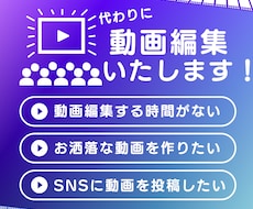 動画編集いたします 動画の力で売上を伸ばしたいと思っている貴方の力になりたい