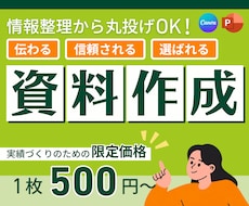 情報を整理し、「伝わる」スライドを制作します 伝えたいことを整理し、成果につながる資料へ