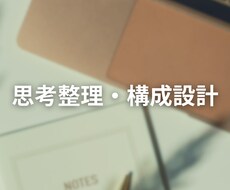 思考整理・構成設計で、考えの構造を整えます 思考整理・構成設計で、伝わらない原因を整理します