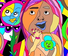 ポップでファンキーな絵になります イメージ1