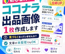 初心者向けココナラ出品画像1枚を作成します 文章が未整理でもOK、やさしく伝わる出品画像に