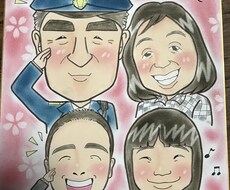 送って喜ばれる、ハッピーな似顔絵をお描きします 迷った時は、この１枚✰大切なあの人へのプレゼントに