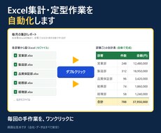 Excel集計・定型作業を自動化します イメージ1