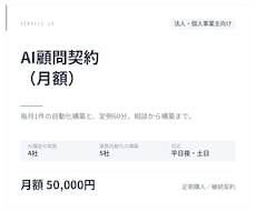 AI顧問契約で相談から構築まで対応します イメージ1