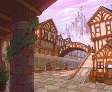 温かみのあるファンタジー背景イラスト制作いたします ヘッダー・動画等を温かい背景イラストで彩ってみませんか