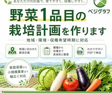野菜1品目の栽培計画を作ります イメージ1