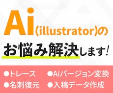Ai（Illustrator）のお悩み解決します 手描きロゴ・名刺のトレース｜入稿データなど各種対応可能です！