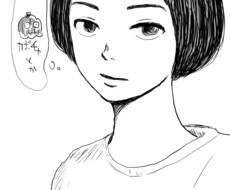 写真　→　白黒似顔絵風イラスト作ります 各種ＳＮＳのアイコンなどにどうぞ
