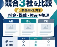 公開情報から競合3社を比較します イメージ1