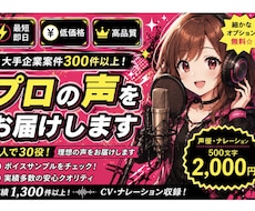 ボイスサンプルをチェック！理想の声をお届けします イメージ1