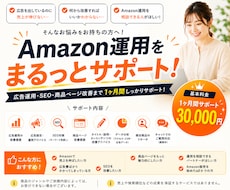 Amazonの売上アップを1ヶ月間サポートします SEOから販売戦略まで、お客様に合わせた提案を行います！