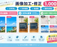 画像の文字消し・色変更・簡単な修正をします イメージ1