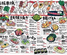 手描きメニュー（A3またはB4）作ります イメージ1