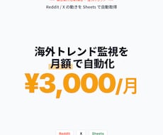 Reddit/X監視を月額で運用代行します イメージ1