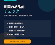 動画の字幕・音量・書き出しを納品前確認します イメージ1