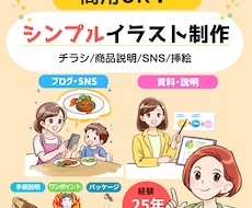 商品説明・チラシ用のシンプルイラスト描きます 商品の魅力が伝わる人物イラスト制作