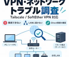 VPN・ネットワークのトラブルを調査します VPN接続やネットワークの問題を丁寧に切り分けます
