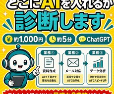どこにAIを入れるか診断します イメージ1