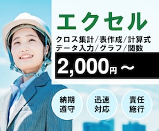 エクセル(クロス集計/表作成/計算式)を代行します 理想のエクセルデータを短期間かつ格安で作ります。