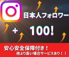 インスタグラム日本人フォロワー100人増やします 〜激安価格！！保証あり！！！〜
