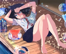 かわいい女の子と爽やかな雰囲気のイラストを描きます イメージ1