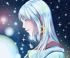 透明感ある青系イラスト描きます イメージ1