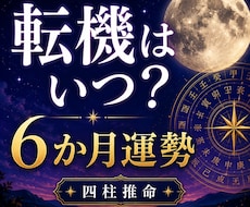 この先6か月の運勢と転機を四柱推命で鑑定します イメージ1