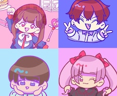 かわいくてポップなアイコン作成します あなただけのSNSのアイコンを作成してみませんか？♡
