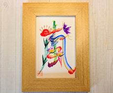 飾りたい１文字を、花文字アーティストが描きます 季節の１文字や推しの１文字を、飾りやすい小さな額縁に